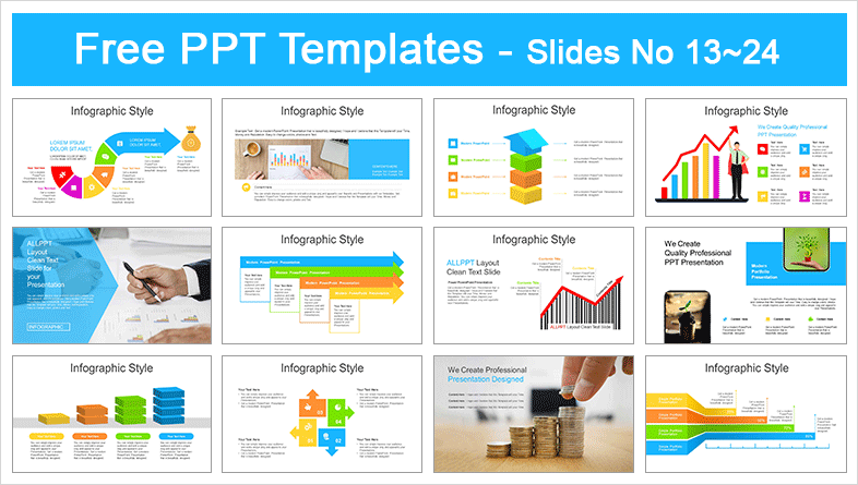  Financial Chart Red Arrow PowerPoint Templates 