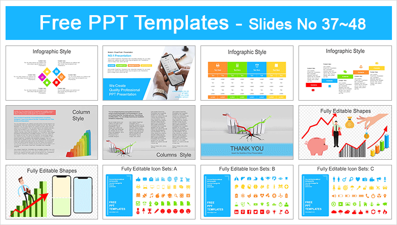  Financial Chart Red Arrow PowerPoint Templates 