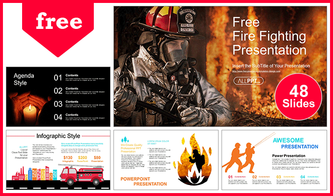  Fire Fighting PowerPoint Templates			 