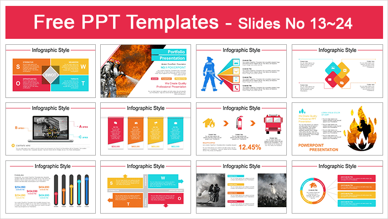  Fire Fighting PowerPoint Templates			 