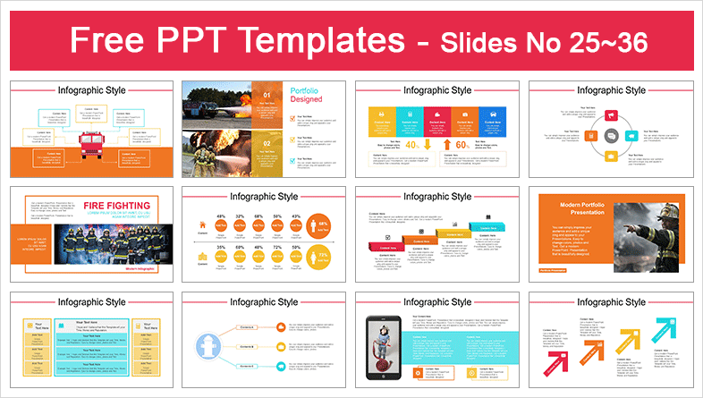  Fire Fighting PowerPoint Templates			 