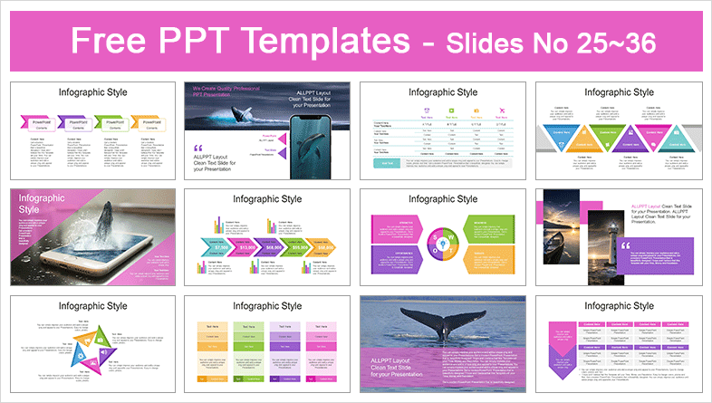  Flying Space Whale PowerPoint Templates			 