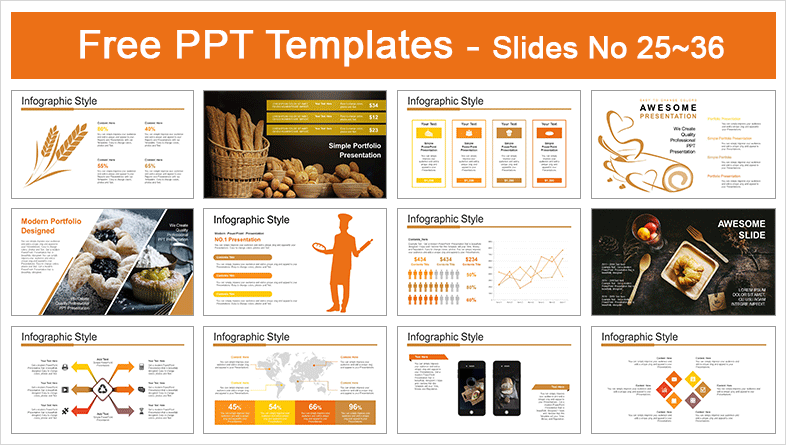  Freshly Baked Bread PowerPoint Templates			 