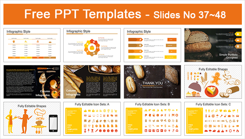  Freshly Baked Bread PowerPoint Templates			 