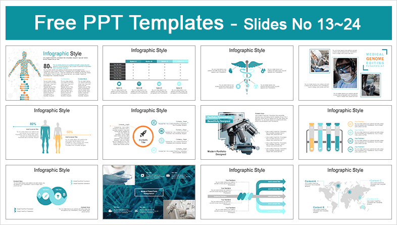  Genome Editing Medical PowerPoint Templates			 