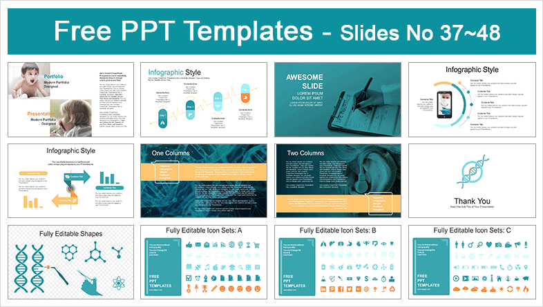  Genome Editing Medical PowerPoint Templates			 