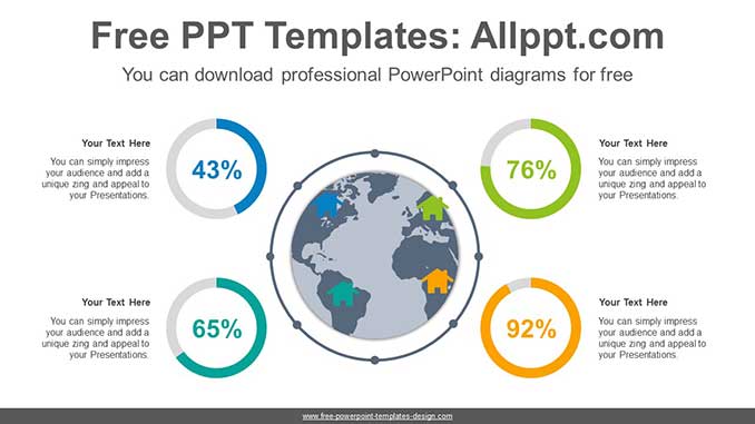  Global Doughnut Chart PowerPoint Diagram			 