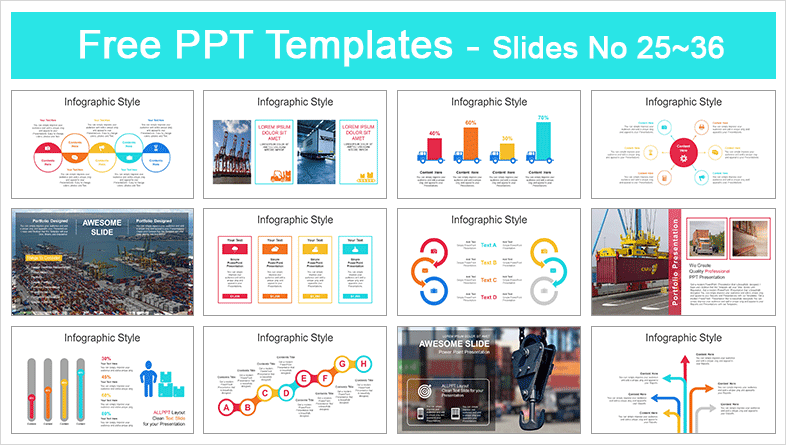  Global Logistics Partnership PowerPoint Templates			 