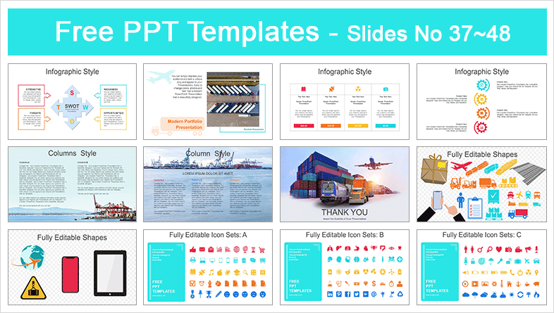  Global Logistics Partnership PowerPoint Templates			 