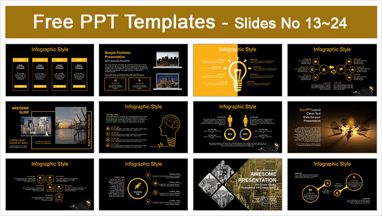  Glowing Light Bulb PowerPoint Templates			 