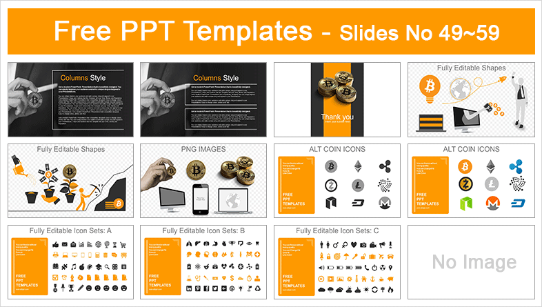  Golden Bitcoin PowerPoint Templates			 