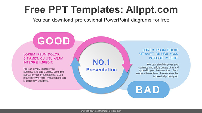  Good-Bad Compare Banner PowerPoint Diagram			 