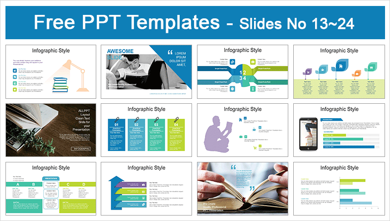  Green grass open book PowerPoint Templates			 