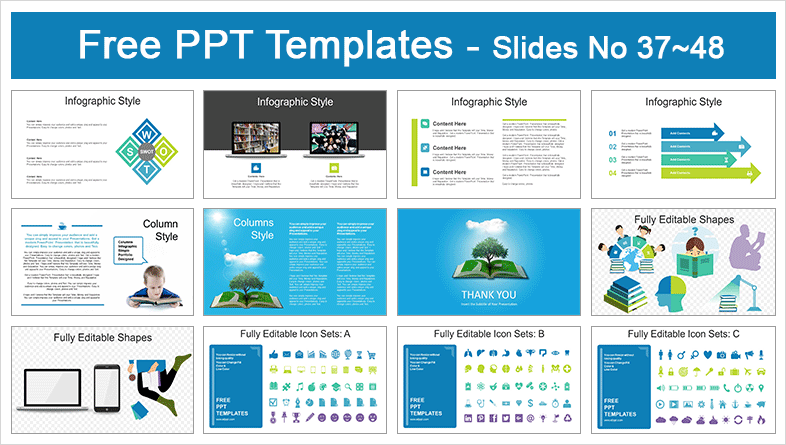  Green grass open book PowerPoint Templates			 