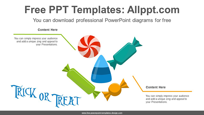  Halloween Candy PowerPoint Diagram			 