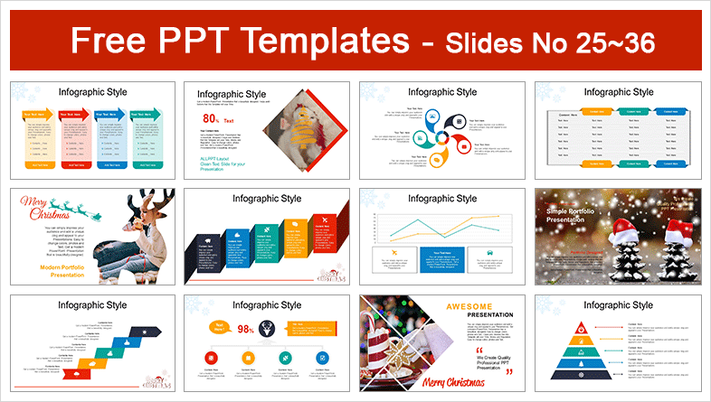  Happy Christmas PowerPoint Templates			 