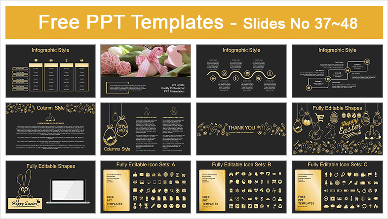  Happy Easter Day PowerPoint Templates			 