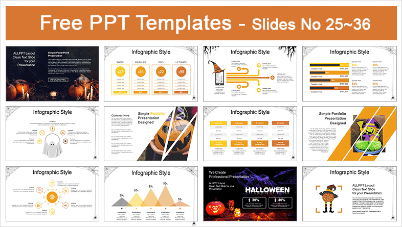  Happy Halloween PowerPoint Templates			 