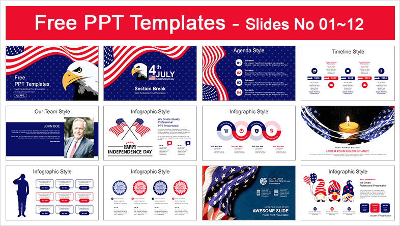  Happy Independence Day PowerPoint Templates 