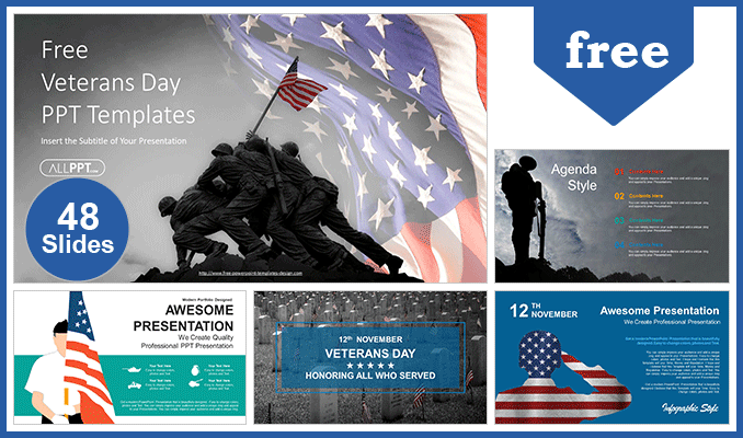  Happy Veterans Day PowerPoint Templates			 