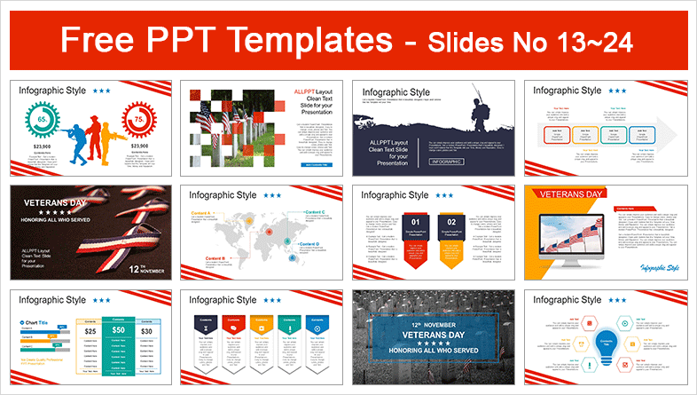  Happy Veterans Day PowerPoint Templates			 