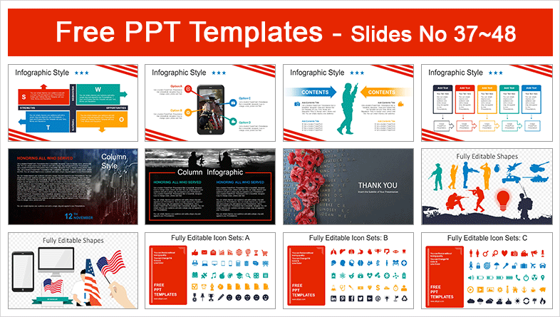  Happy Veterans Day PowerPoint Templates			 