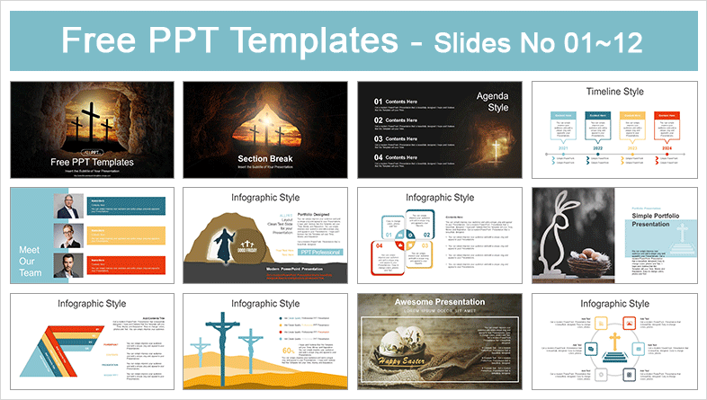  Holy Week Easter PowerPoint Templates			 