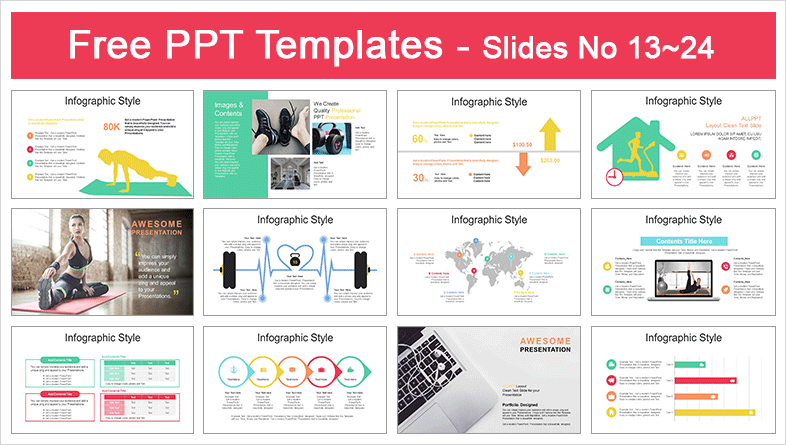  Home Workout PowerPoint Templates			 