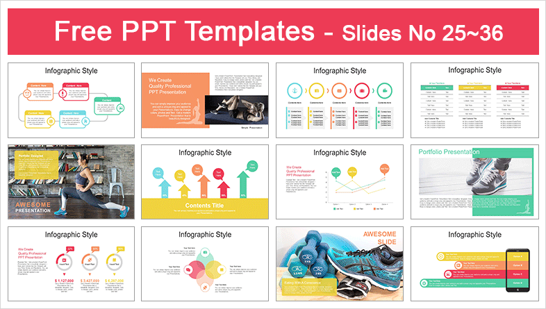  Home Workout PowerPoint Templates			 