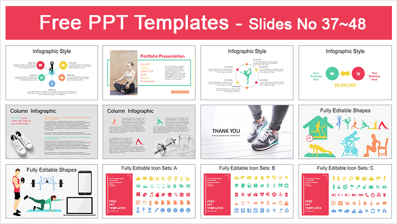  Home Workout PowerPoint Templates			 