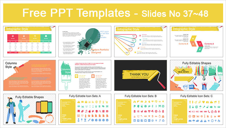  House Renovation PowerPoint Templates			 