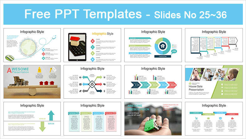  House Sale Market PowerPoint Templates			 