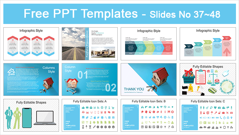  House Sale Market PowerPoint Templates			 