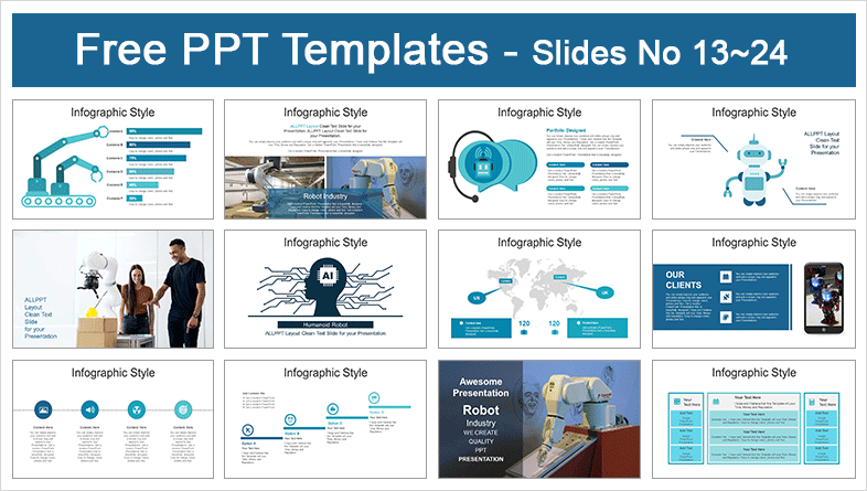  Humanoid Robot Industry PowerPoint Templates			 