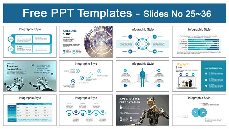  Humanoid Robot Industry PowerPoint Templates			 