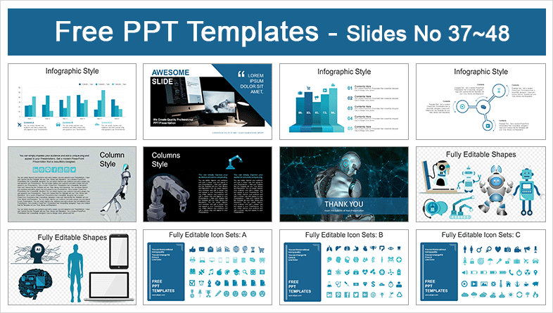  Humanoid Robot Industry PowerPoint Templates			 