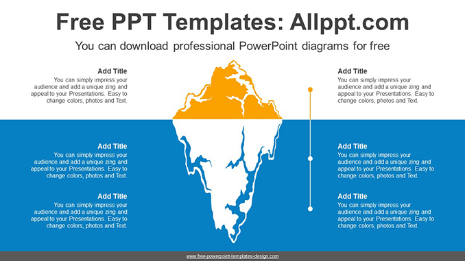  Iceberg Hidden Part PowerPoint Diagram			 