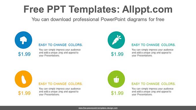  Icon Price List PowerPoint Diagram			 