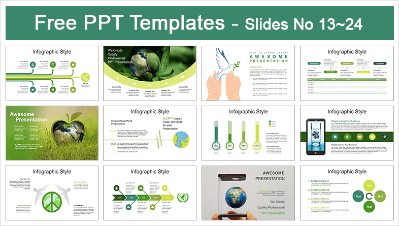  International Peace Day PowerPoint Templates			 