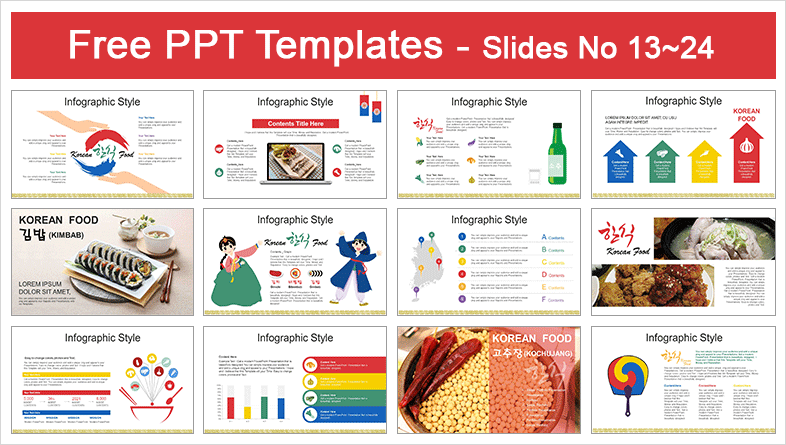  Korean Food PowerPoint Templates			 