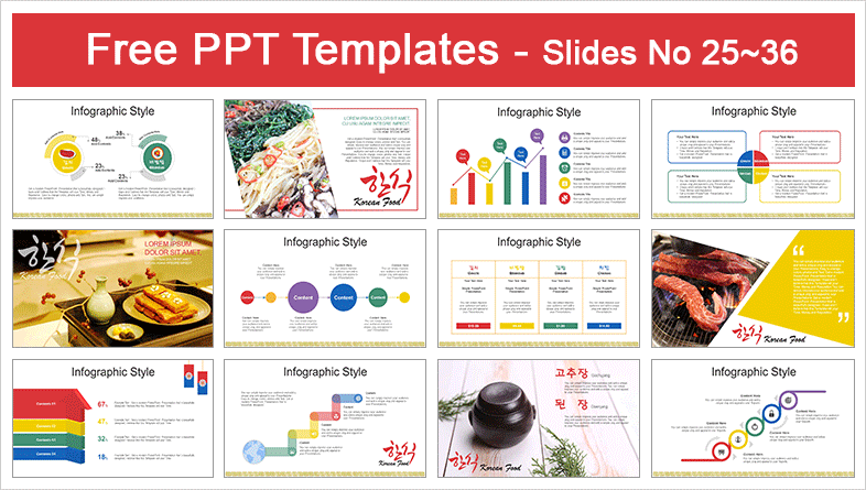  Korean Food PowerPoint Templates			 