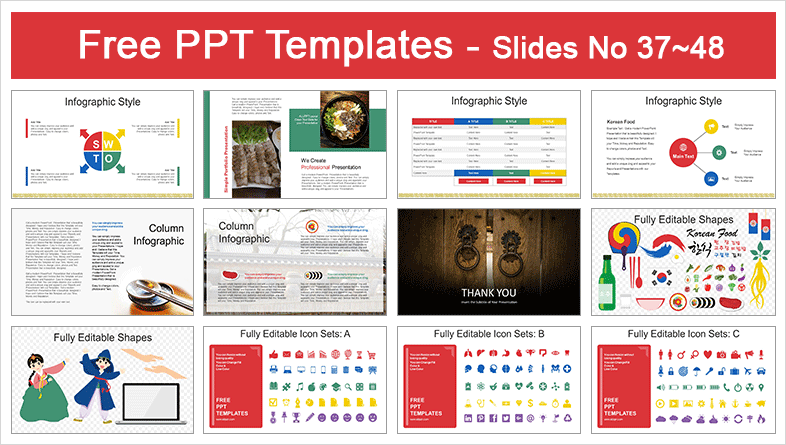  Korean Food PowerPoint Templates			 