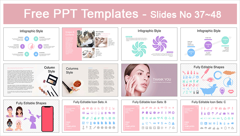  Makeup Cosmetics PowerPoint Templates 