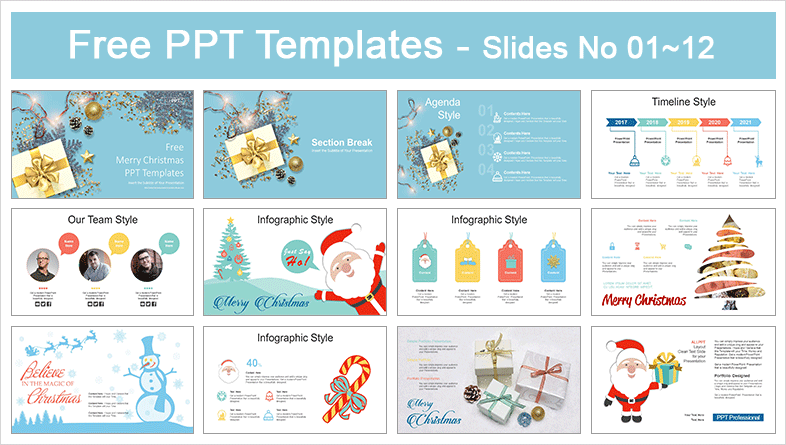  Merry Christmas PowerPoint Templates			 