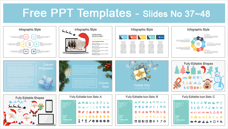  Merry Christmas PowerPoint Templates			 