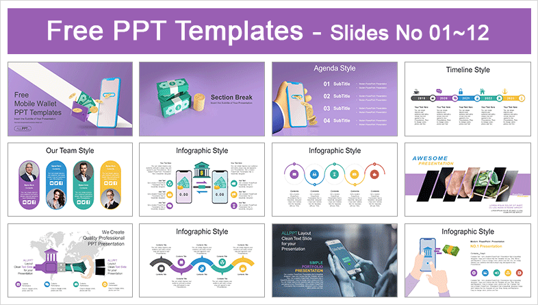  Mobile Wallet PowerPoint Templates			 