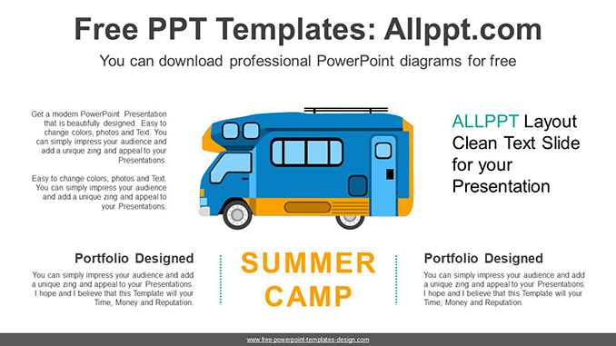  Modern Campervan PowerPoint Diagram			 