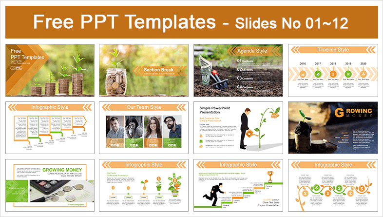  Money Growing Plan PowerPoint Templates			 