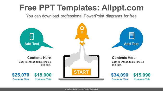  Notebook Speech bubble PowerPoint Diagram			 