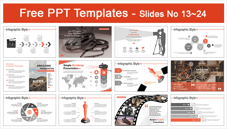  Old Style Movie Projector PowerPoint Templates			 